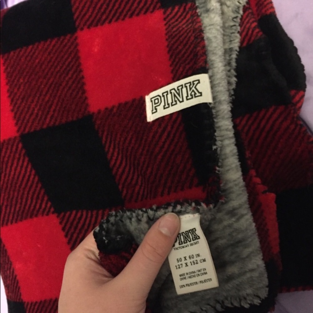 Plaid / flannel Victoria’s Secret PINK blanket